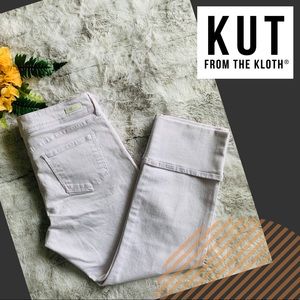 KUT from the Kloth White Cuffed Jeans